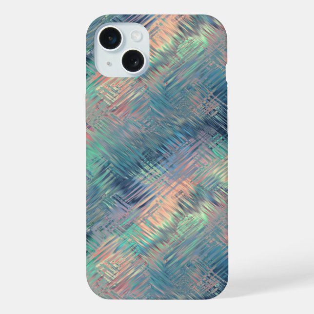 Coque iPhone Alexandrite Blue Glassy Texture (Verso)