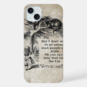 Coque iPhone 15 Plus Alice au Pays des Merveilles; Chat du Cheshire ave
