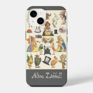 Coque Pour iPhone 14 Alice au pays des merveilles, Papier à découper vi