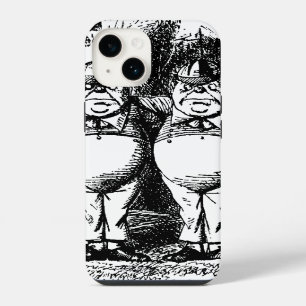 Coque Pour iPhone 14 Alice au Pays des Merveilles vintage, Tweedledum T