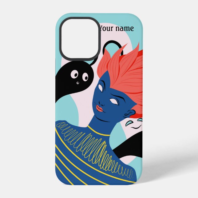 Coque iPhone Alien avec des amis imaginaires Éffrayants (Verso)