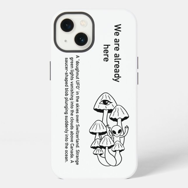 Coque iPhone Alien champignon  (Verso)