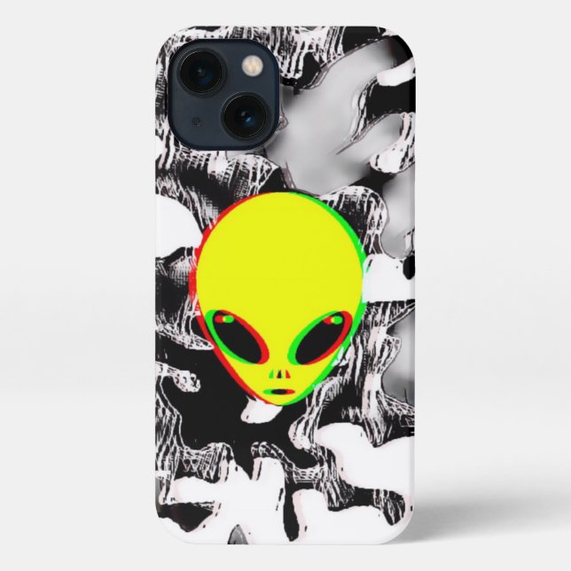 Coque iPhone Alien de Trippy Camo (Verso)