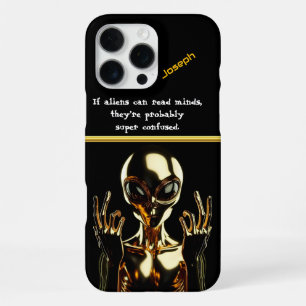 Coque iPhone 16 Pro Max Alien doré à la zone 51