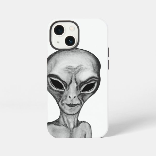 Coque iPhone Alien Gris (Verso)