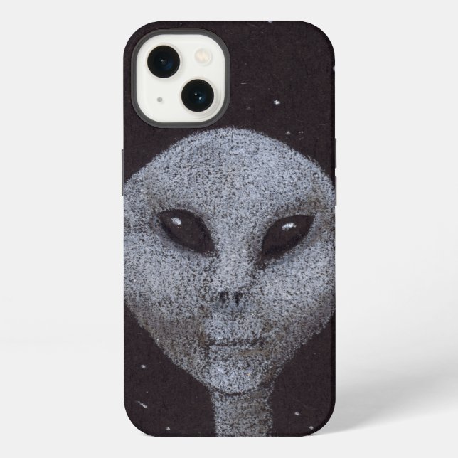 Coque iPhone Alien Gris (Verso)