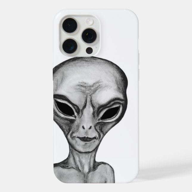 Coque iPhone Alien gris (Verso)