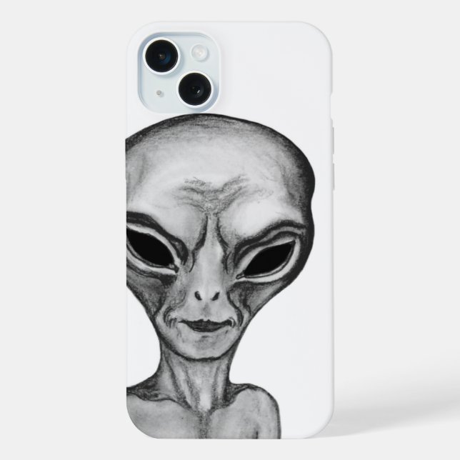 Coque iPhone Alien Gris , Je veux y croire (Verso)