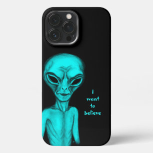 Etui iPhone 13 Pro Max Alien, je veux croire
