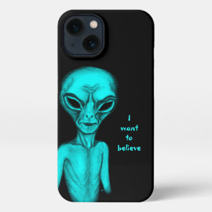 Etui iPhone 13 Alien, je veux croire
