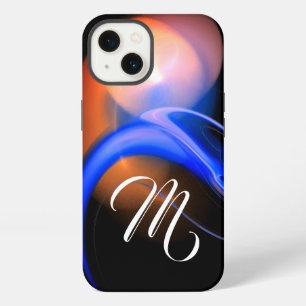 Etui iPhone 13 ALIEN PEARL MONOGRAM Rose Bleu Fractal Fils