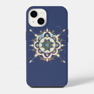 Coque Pour iPhone 14 Alignement Étoile Dorée – Un Univers de Géométrie
