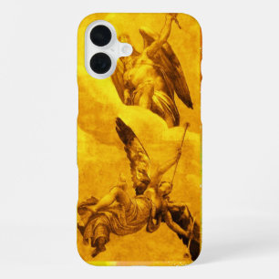 Coque iPhone 16 Plus ALLÉGORIE DU TEMPS ET DE LA FAME / Jaune Or