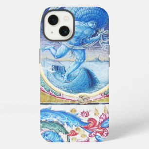 ETUI iPhone 13 ALLÉGORIE DU VENT MINIATURE FLEURIE ANTIQUE MONOGR
