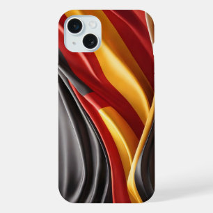 Coque iPhone 15 Plus Allemagne drapeau texture soie