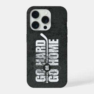 Coque iPhone 15 Pro Allez fort ou rentre chez toi (Hockey)