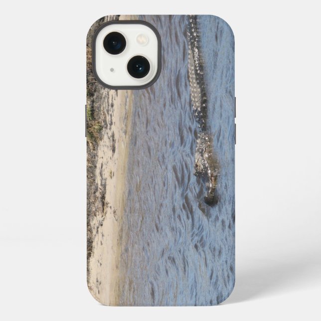 Coque iPhone Alligator de Floride nageant dans la faune (Verso)