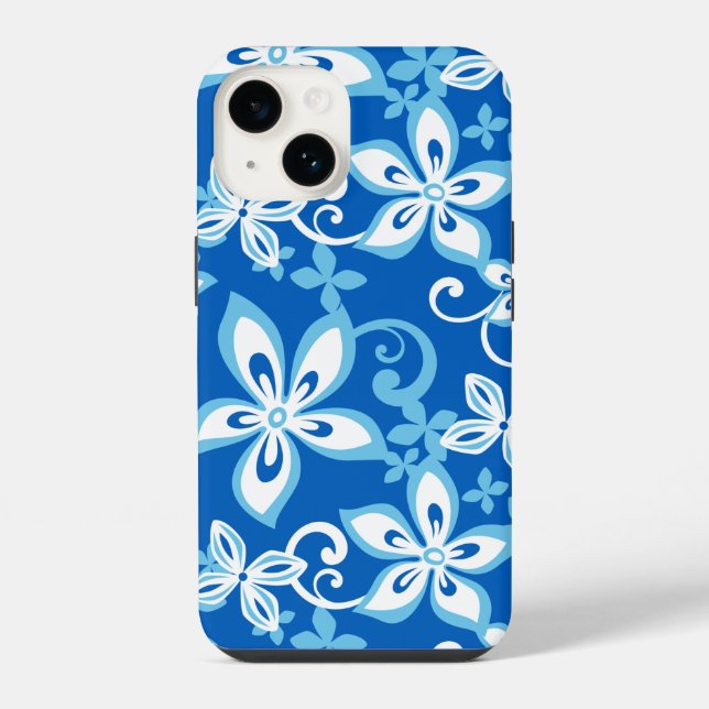 Coque iPhone ALOHA HAWAI (BLEU x 2) (Verso)