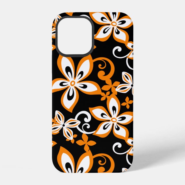 COQUE iPhone ALOHA HAWAI'I (NOIR/ORANGE) (Verso)