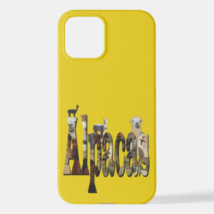 Coque iPhone 12 Alpaca jaune,