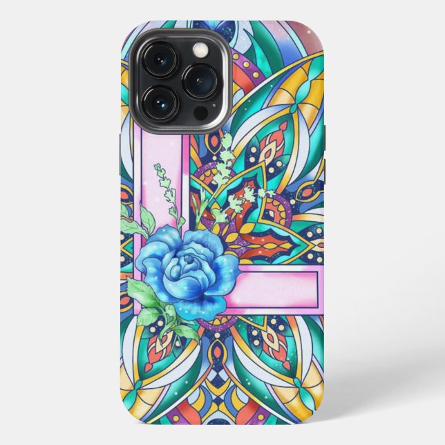 Coque iPhone Alphabet L mandala (Verso)