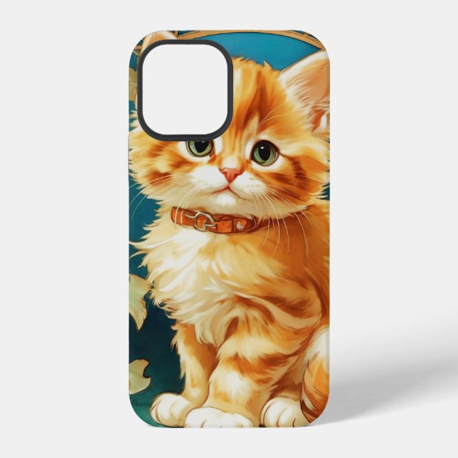 Coque iPhone Alphonse Mucha Art Nouveau Chat (Verso)
