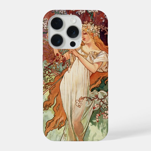 Coque iPhone Alphonse Mucha, Les Saisons (1896) Printemps (Verso)