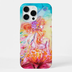 Coque iPhone 16 Pro Max ALTHEA /Fée Fantaisiste sur la Fleur Rose
