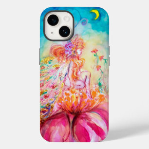 Coque Pour iPhone 14 ALTHEA /Fée Whimsical sur la Fleur Rose