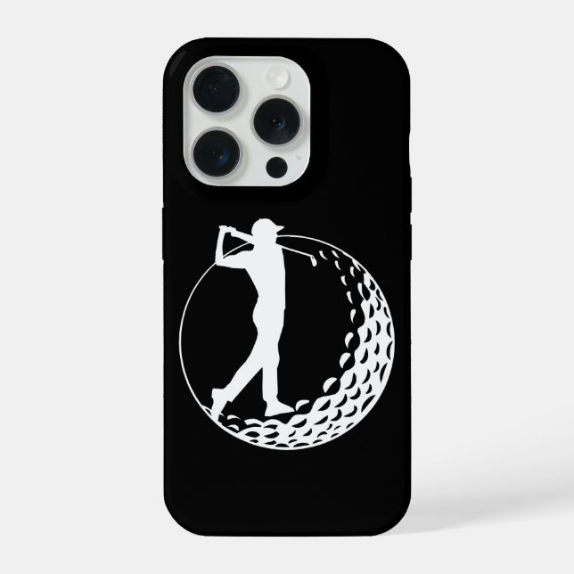 Coque iPhone Amateur de golf, golfeur  (Verso)