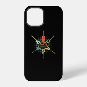 Coque iPhone 12 Pro Amateur de guitare Style Rétro Cadeau pour guit