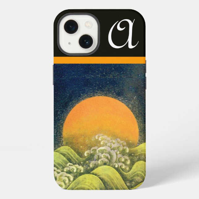 Coque iPhone AMETERASU, DÉESSE DU SOLEIL Jaune Vert Noir  (Verso)