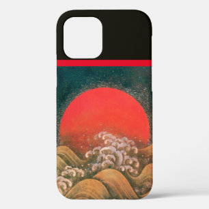 Coque iPhone 12 AMETERASU, SUN GODDESS Rouge Brown Noir