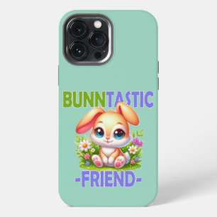 Etui iPhone 13 Pro Max Ami Bunntastique jeu de mots. Lapin de dessin anim