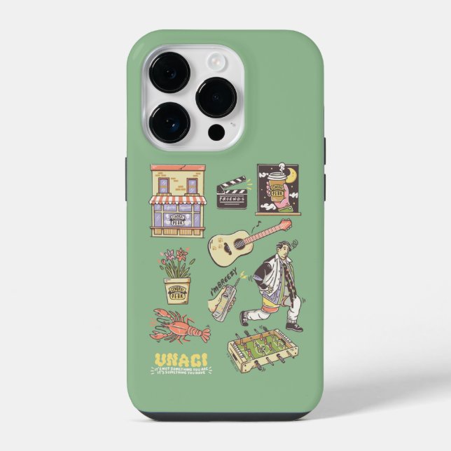 Coque iPhone AMIS™ | Graphique d'icônes de dessin (Verso)