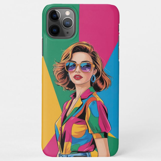 Coque iPhone AMITA | Retro Color Pop Style Girl  (Dos)