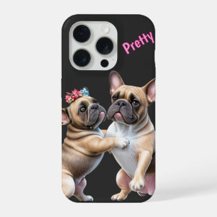 Coque iPhone 15 Pro Amour de Bouledogue Français Bouledogue Français