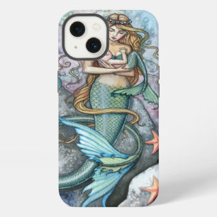 Etui iPhone 13 Amour Éternel Mère Bébé Sirène Fantaisie Art