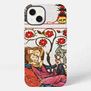 ETUI iPhone 13  AMOUR ÉTERNEL PARCHEMIN MONOGRAMME