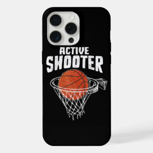 Coque iPhone 15 Pro Max Amoureux de basket-ball tireur actif Hommes Femmes