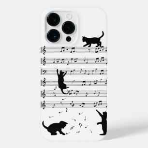 Coque Pour Pour iPhone 14 Pro Max Amoureux des chats Funny Pianiste Piano Lover