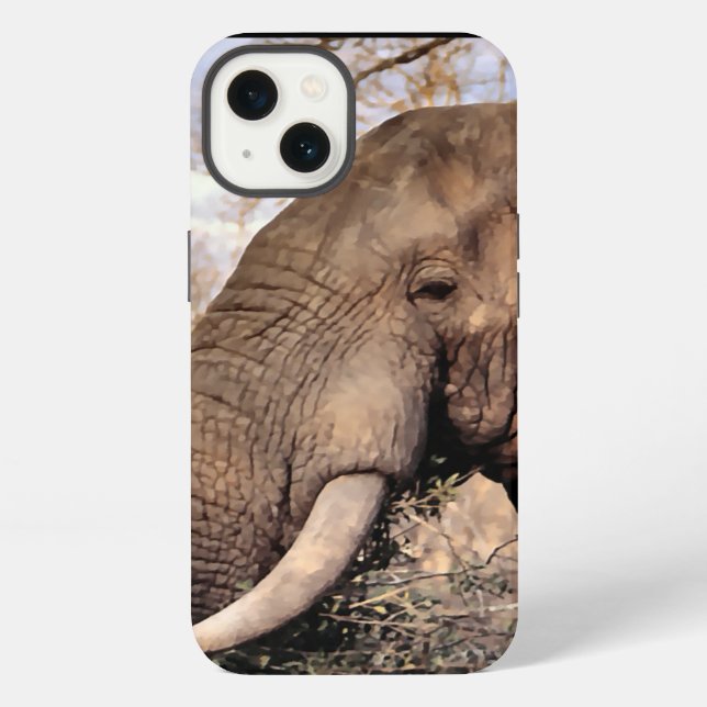 Coque iPhone Amoureux des éléphants (Verso)