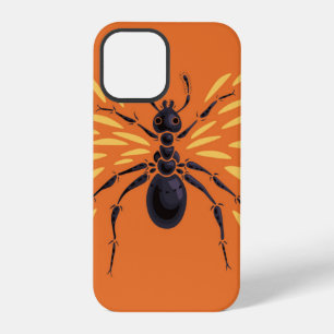 Coque iPhone 12 Pro Amoureux des fourmis insectes art Orange ardent En