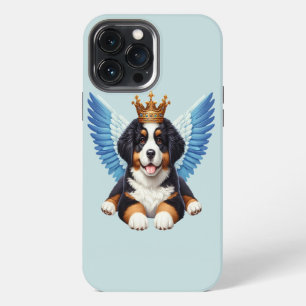 Etui iPhone 13 Pro Max Amoureux du chien de montagne bernois ange Berner