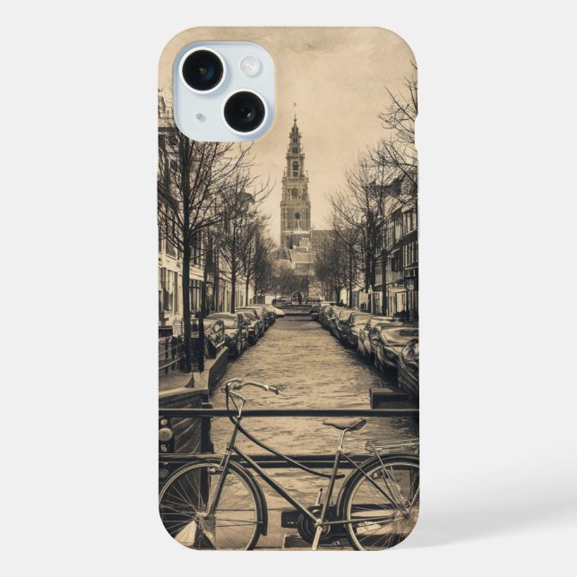 Coque iPhone Amsterdam vintage  (Verso)