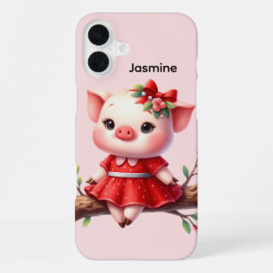 Coque iPhone 16 Plus Amusez-vous amateurs de cochons ajoutez votre nom