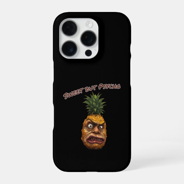 Coque iPhone Ananas doux mais psychopathe (Verso)