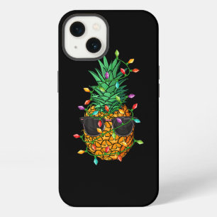 Etui iPhone 13 Ananas Noël Arbre Lumières Lunettes de soleil Funn