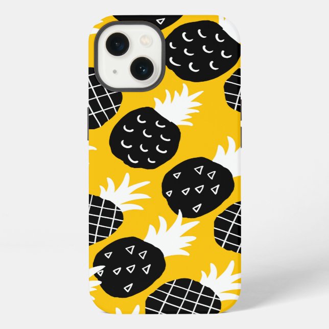 Coque iPhone Ananas noirs (Verso)