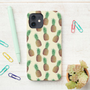 Coque iPhone 12 Ananas Vintage tropical
